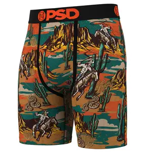 PSD Mens Deserted Boxer Brief - Standard Length 7 Inch Inseam, Soft and Breathable Poly Blend Fabric