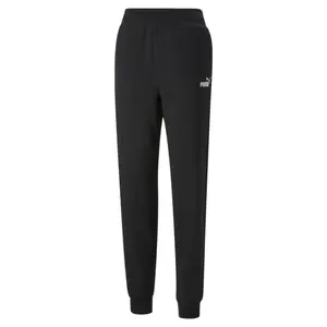 PUMA Womens Essentials Embroidered High Waist Sweatpants Casual - Black