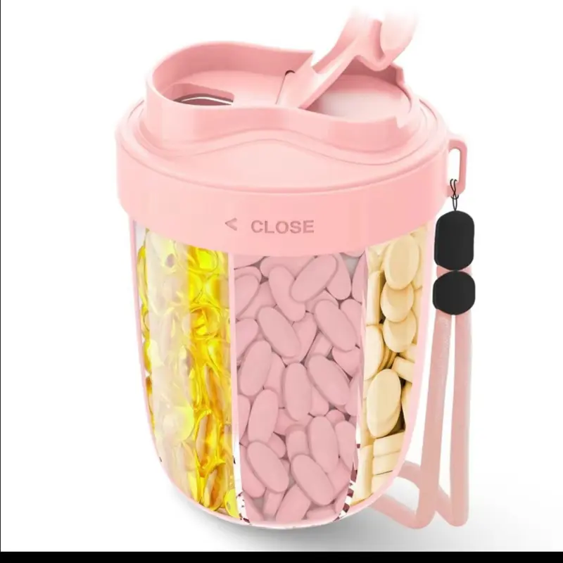 Christmas Gifts 2025 Large Pill Organizer with Sections Ideal for Monthly Vitamin Storage Travel Friendly Container for Pill Bottles Medicine Organizer Healthcare Aid