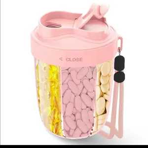 Christmas Gifts 2025 Large Pill Organizer with Sections Ideal for Monthly Vitamin Storage Travel Friendly Container for Pill Bottles Medicine Organizer Healthcare Aid