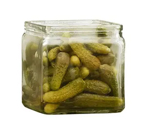 Clear Glass Square Jar, 3.9 x 3.9 x 3.9 in. - Set of 3
