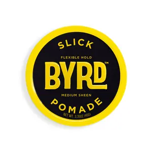 BYRD Slick Pomade - Styling Pomade, Flexible Hold, Medium Sheen, For All Hair Types, Mineral Oil Free, Paraben Free, Phthalate Free, Sulfate Free, Cruelty Free, 3.35 Oz