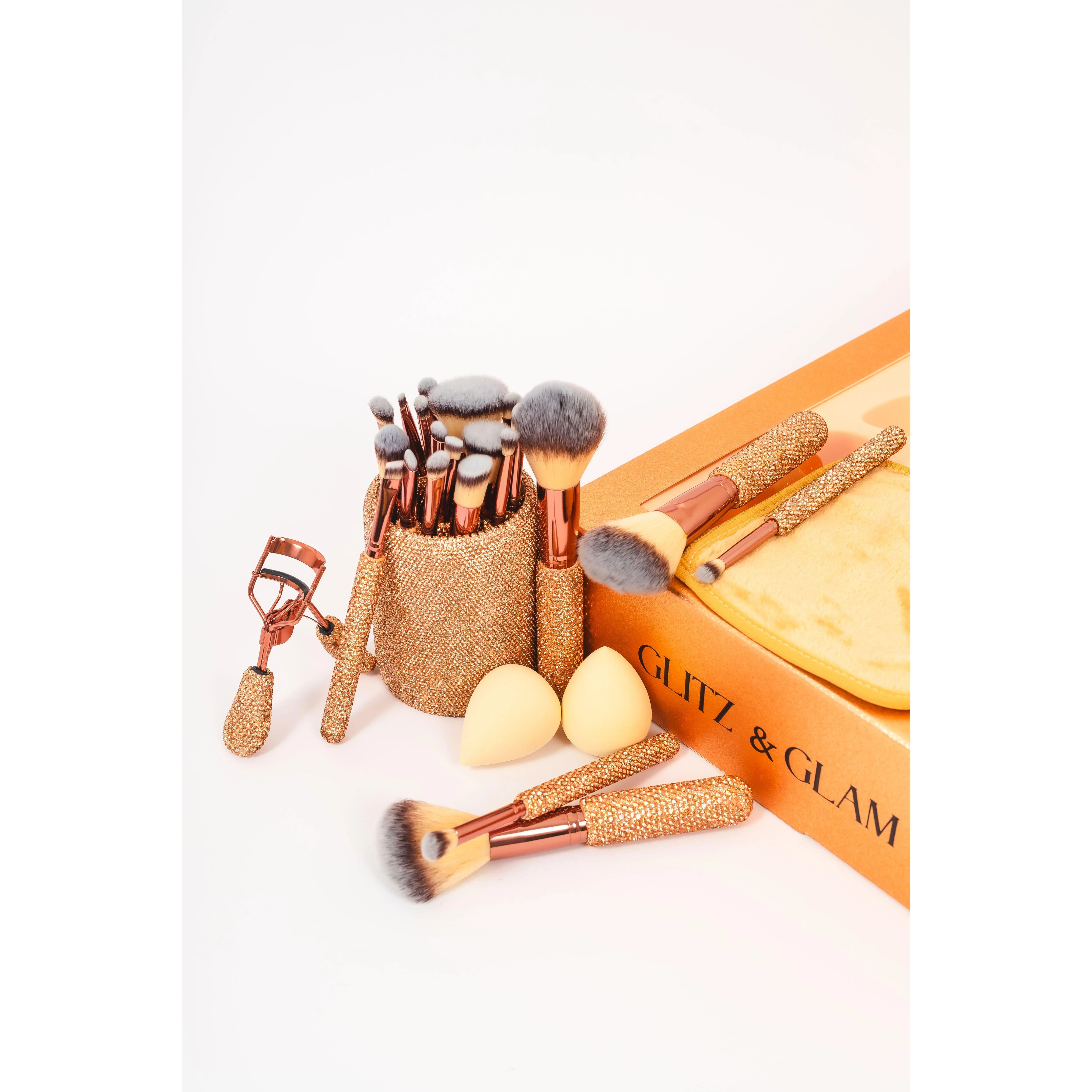 LIMITED EDITION | CHAMPAGNE Glitz & Glam | 26pc Essentials Collection Brush Set | MU9682 LIMITED EDITION | CHAMPAGNE Glitz & Glam | 26pc Essentials Collection Brush Set | MU9682