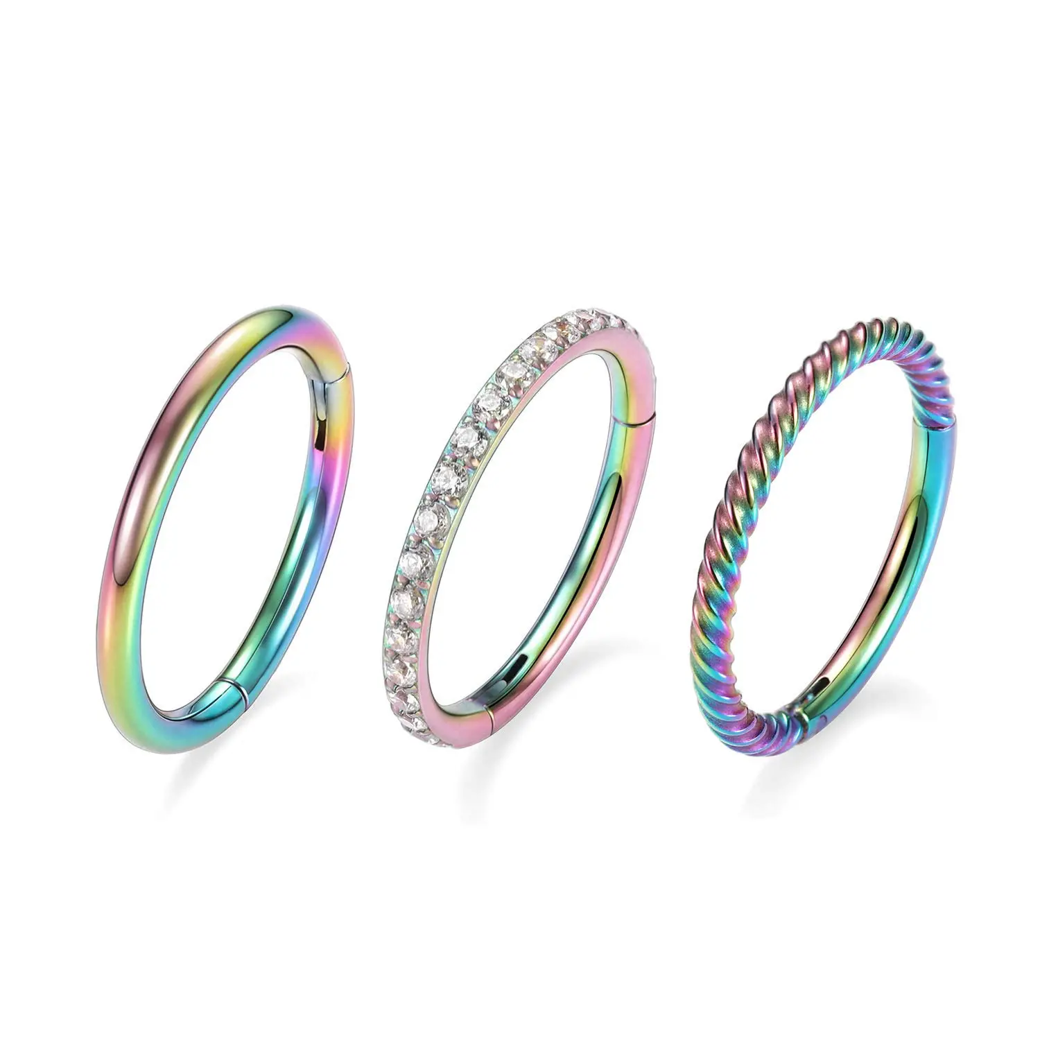 Style 1-Rainbow&Clear CZ