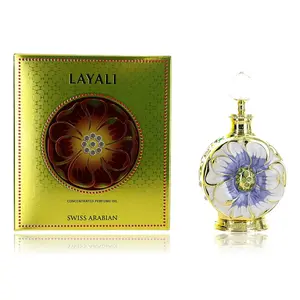 Layali Concentrated Perfume Oil for Women, 0.5 oz | Floral Fruity Scent with Jasmine & Base Notes of Agarwood (Oud)