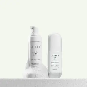 Skin Rewind Duo Gentle Foam Exfoliate Cleanser + Intensive Collagen Serum for Discoloration and Aging Skin.
