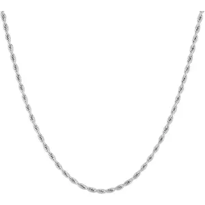 2-3 mm / 16-24 inch Rope Chain for Men Women, Twist Stainless Steel Necklace,