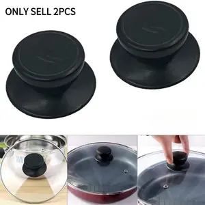 2pcs Universal Lid Knobs Pan Pots Cover Grip Lids Replacement Heat Resistant Replacement Knob Handle for Slow Cookers Skillets