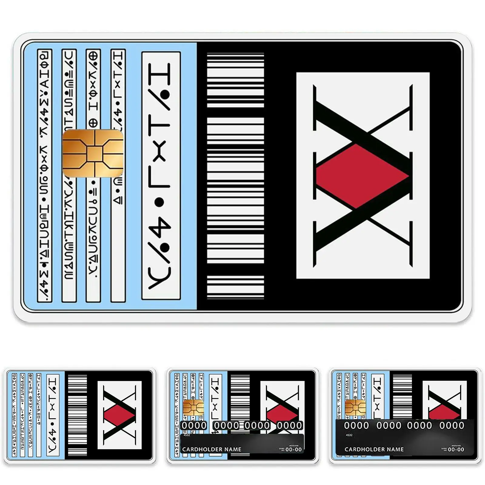 Credit Card Skin Sticker, 4 Counts/set Ultra-thin Waterproof Scratch Resistant Card Skin Sticker, Personalized Bank Card Sticker
