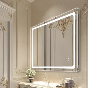 VEVOR LED Bathroom Mirror,  36" x 48" LED Bathroom Vanity Mirror with Frontlit and Backlit, Anti-Fog Memory Mirror with Lights, Stepless 3 Colors Temperature Dimmable Bathroom Mirror, Wall Mounted