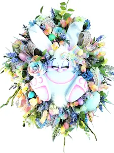 Sleepy Bunny Easter Wreath