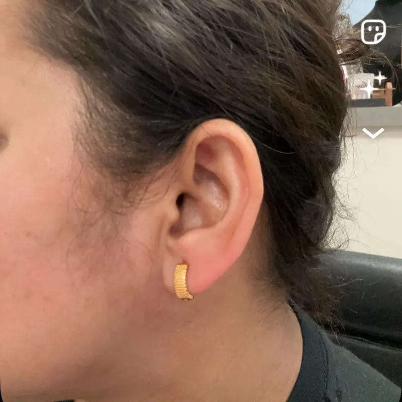 Unisex Gold-Plated Clip-On Earrings - Metal Coating, Basic Beaded Design, Everyday Wear Costume Jewelry, Choking Hazard Small Parts, Beaded Look, Daily