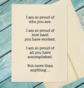 Proud of You Card, Good Job, Well Done, Congratulations Card, You Did It Card, Graduation Card