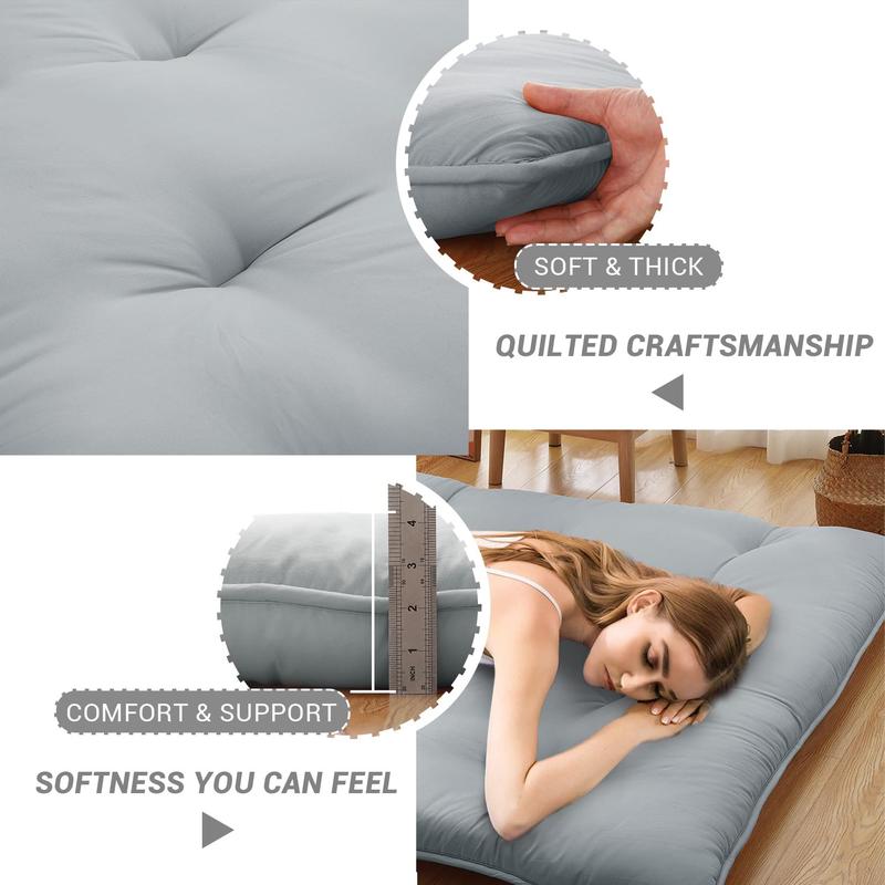 【GARVEE】Japanese Futon Floor Mattress Collection – Foldable, Roll-Up Tatami Mattresses in Twin and Full Sizes, Perfect for Sleeping, Camping, Dormitory, and Guest Rooms, Available in Multiple Colors