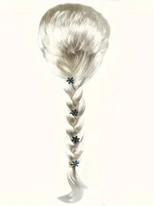 Elsa Princess Cosplay Wig Braid, Women's Fashion Synthetic Fiber Hair, Heat Resistant Durable Accessory, Daily Wear Halloween Party Holiday Use, Synthetic Braided Wig