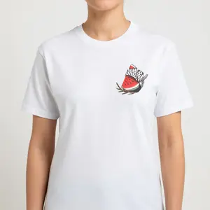 Palestine Watermelon Keffiyeh T-Shirt: Palestinian Pride Soft Cotton Tee
