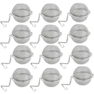 GOLF Tea Infuser,Fine Mesh Tea Cup Handle Stainless Tea Strainer for Brew Loose Leaf Tea (12Pcs Tea Infuser)
