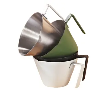 304 Stainless Steel Coffee Extraction Cup with Scale, Sharp Tip Espresso Mug, Milk Frother, Concentrate Maker, Durable & Stylish Design