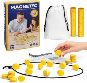 Magnetic Strategy Game with String, for Family & Party &Travel & Camping,For All Ages Puzzle Strategy Games, 2 Player Games