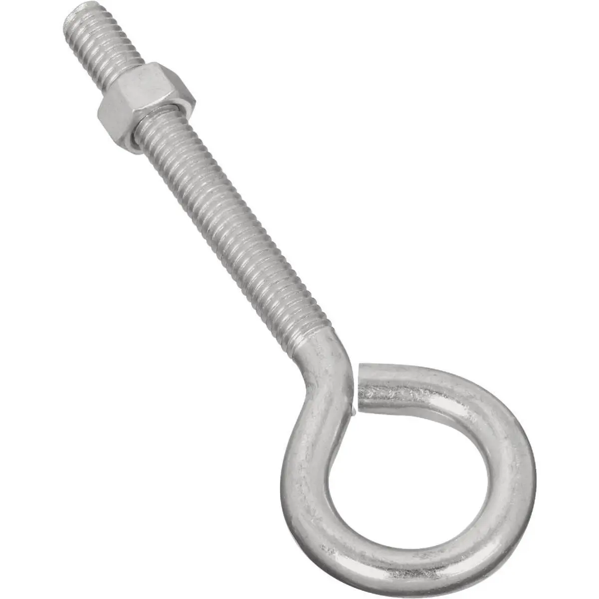 212 MAIN Steel Eye Bolt with Nut (0.375x5 in./3/8" x 5", 0.21 lbs) - Heavy Duty Bolts, Corrosion-Res. Ring Screw for Exterior Rope Tie-Up, Sailing Equipment