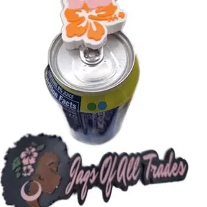 Hibiscus Flower Pop Can Opener/ Soda Tab Opener Keychain