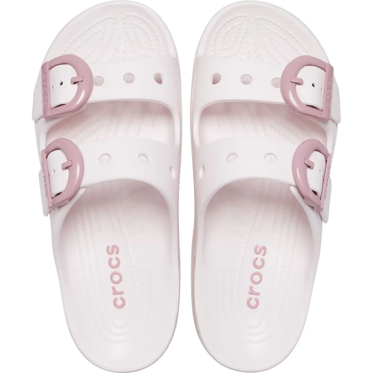 Crocs Women's Saturday Enamel Buckle Two-Strap Sandals, Summer Sandals Crocs Women's Saturday Enamel Buckle Two-Strap Sandals, Summer Sandals