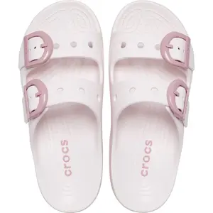 Crocs Women's Saturday Enamel Buckle Two-Strap Sandals, Summer Sandals