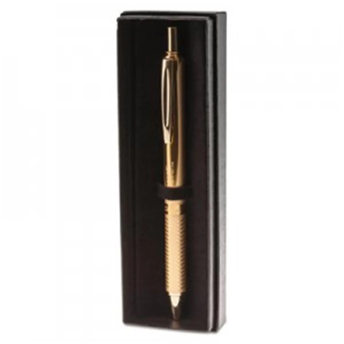 Pentel of America Retractable EnerGel Alloy Gel Pen (PENBL407XABX) Boxed Set - Gold, Deluxe Metal Barrel, Textured Grip Area, Black Acid-Free Gel Ink, Quick-Dry, Refillable, Left-Hand-Friendly, Protects Pockets and Purses Office Stationery