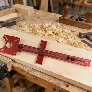 3-In-1 Multi-Functional Aluminum Woodworking Milling Clamp, Inch Compatible, Precision Adjustable Slotting Tool, Handcraft Lover Gift