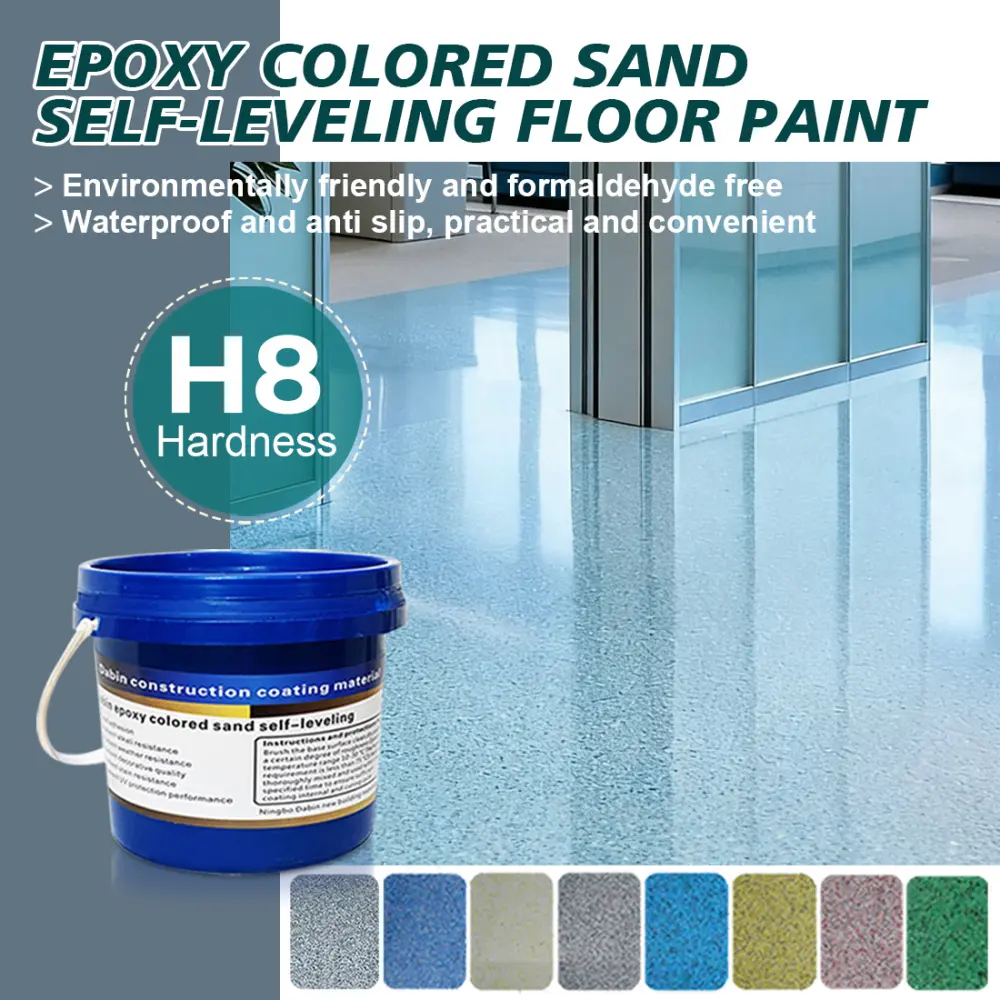High-End Glossy Epoxy Floor Paint - Translucent, Anti-Slip, Low Odor Safe, Colorful Paints for Exterior Home Decor Supplies, Multi-Size Options, 1 Year, Exterior Floors, 8 Trendy Colors