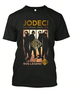 Jodeci S Legend Graphic T-Shirt Cotton Casual Crew Neck Slight Stretch Knit Fabric Regular Fit For Adults All-Season Tee #   High Street Fashion T-Shirts Graphic Tees Graphic Tees Men