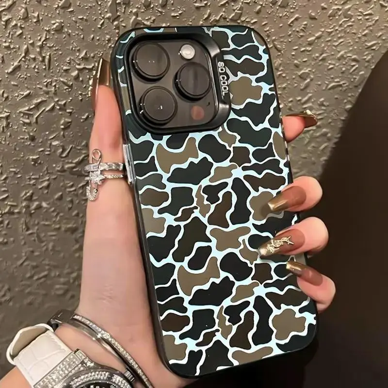 Camo Vintage Sitka Camouflage Black Shockproof Phone Case For iPhone 7 8 X Xsmax 11 12 13 14 15 16 Pro Max Plus , Compatible with MagSafe Magnetic Y2k