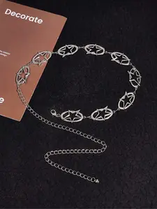 Women's Fashionable Star Design Chain Belt, Casual Waist Chain for Jeans, Fashion Belt for Party, Daily Clothing Decor, Trendy All-match & Exquisite Belt for Birthday Gift, Star Decorated Belt