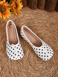 New Fashion Versatile Open-Toe Pig-Shaped Shoes for Women, Flat Soft Leather Granny Shoes, Trendy Nails Shape Low-Top Single Shoe