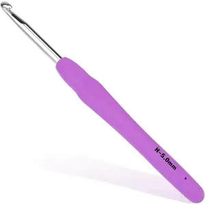 Crochet Hook, 5.0 mm  Crochet Hook, Crochet Needles,  Handle Crochet Hook, Knitting Needles with Soft Handle Beginners and Experienced Crochet Hobbyists (5.0 mm)