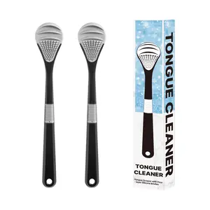 2 Pack Tongue Cleaner Brush for Bad Breath - Oral Care Tools for Fresh Breath and Clean Tongue, 3 in 1 Design, BPA Free, Ergonomic, Travel-Friendly, Daily Use