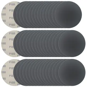 6 Inch 50 count Wet Dry Sanding Discs Hook and Loop, 1000 Grit Sandpaper Automotive  Metal Polishing & Sanding, Silicon Carbide Sand Paper for Random Orbital Sander (Grit 1000)