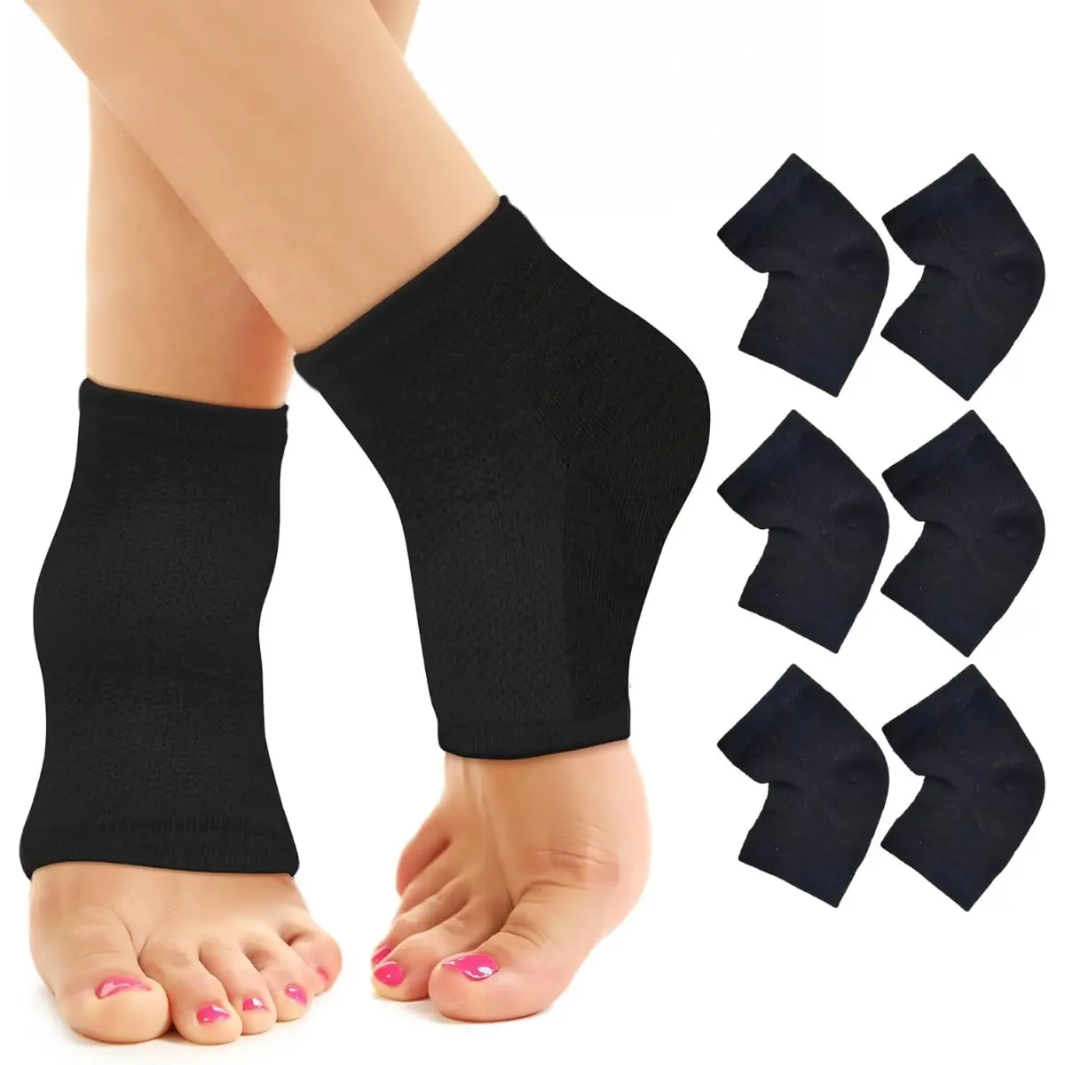 Gel Moisturizing Socks for Dry Cracked Feet Overnight Foot Care Socks Softening Heels Reusable Aloe Vera Socks for Women Men Foot Care Hydrating Moisture