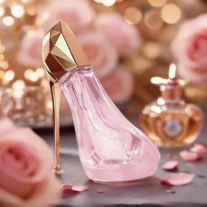 Women's Eau De Toilette, Personalized High Heel Perfume Bottle, Elegant Wood Flower Spray, BPA Free, Ideal for Romantic Perfume, Gift Giving, Suitable for Daily Use, Travel and Dating - 30ml
