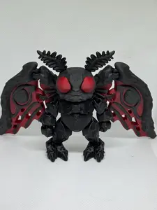Articulated Mothman Figurine | Poseable Cryptid Desk Toy, West Virginia Legend
