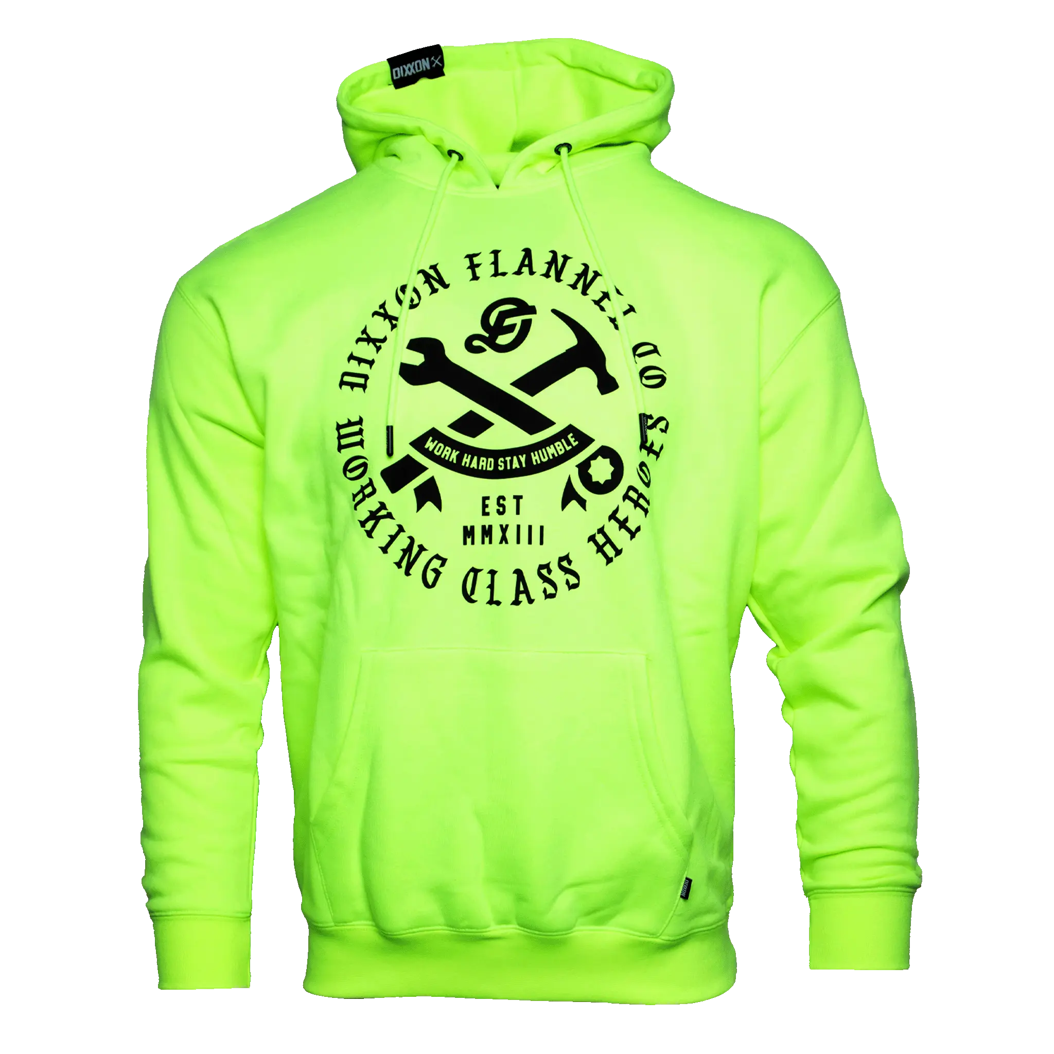 Working Class Heroes Hi-Vis Pullover Hoodie - Yellow