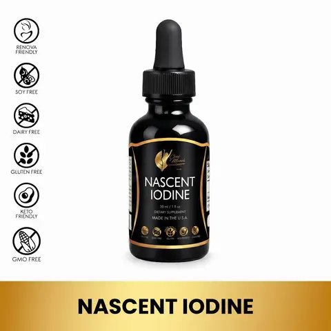 Cocó March N.M.D Nascent Iodine Dietary Supplement 1 Fl oz, 500 Servings Fitness Healthcare Natural Bathroom Edible