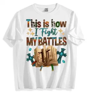 Christian Women's Faith T-Shirt Bible Verse & Cross Print Crew Neck Short Sleeve Casual Summer Tee Top