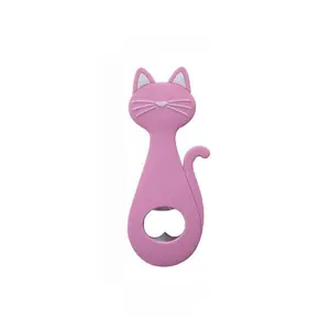Magnetic Cartoon Cat Beer Bottle Opener, Fun Fridge Magnet Design, Unique Kitchen Decor, Ideal Gift for Cat Lovers