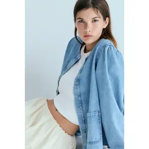H&M Puff-sleeved denim jacket