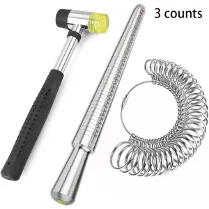 3-Piece Us Size Ring Sizer Set, Jewelry Measurement Tool, Finger Size Gauge, Adjustable Ring Finder, Essential for Accurate Fit