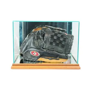 Perfect Cases  Rectangle Baseball Glove Display Case- Walnut