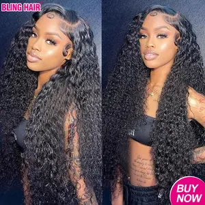 Bling Hair 13x6 Water Wave Lace Frontal Wig Hd Lace Wigs Water Wave Curly Human Hair Wig Lace Front Wig Real Human Hair
