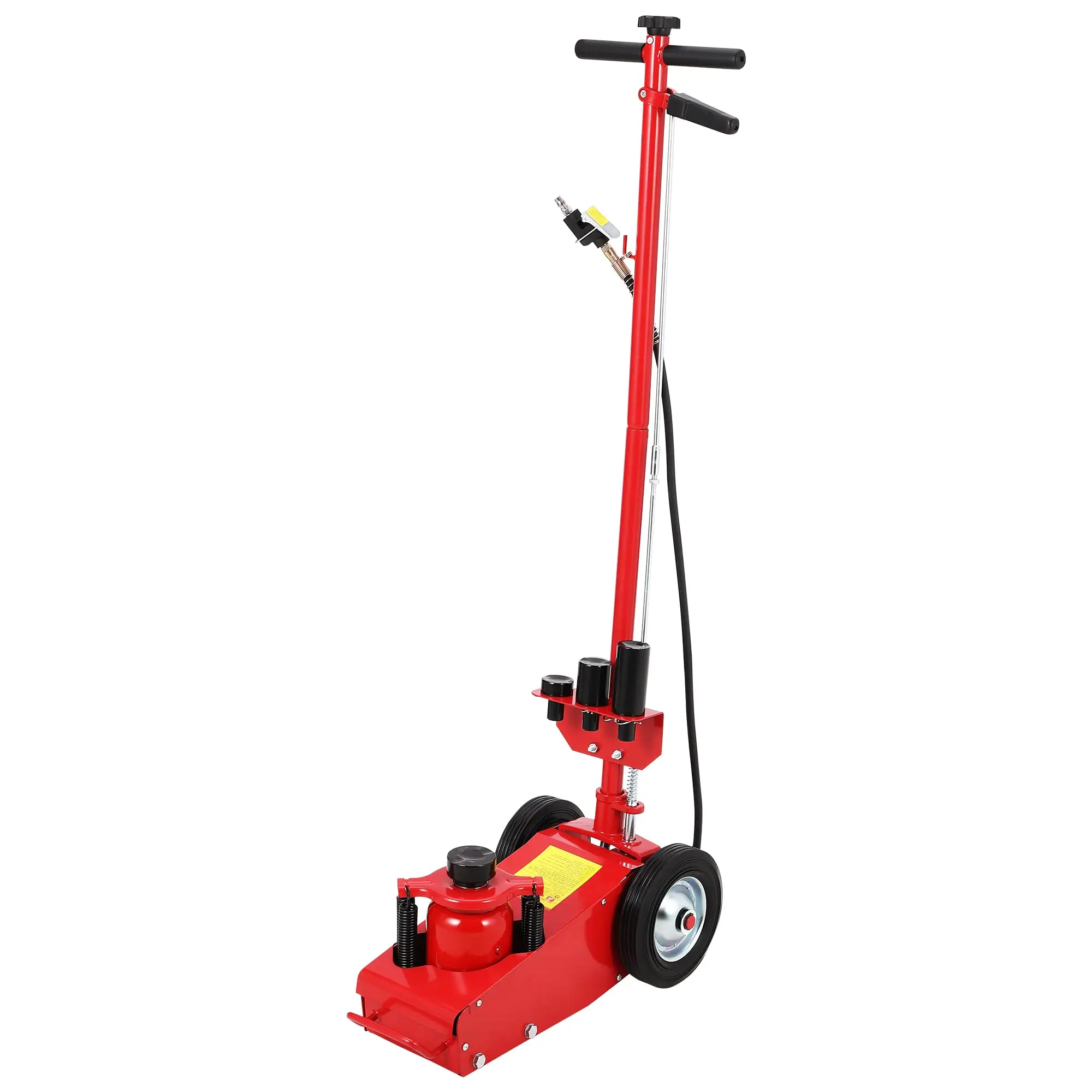 22 Ton Dual-Power Floor Jack, 44,000 LBS Capacity, Low Profile with 4 Adapters (10/25/60/100Mm), 46" Handle for Trucks & Tractors,Red