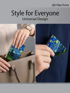 Unisex RFID Blocking Metal Card Holder, RFID Card Slots, Side Open Design, Ultra-Thin Matte Card Case, Safe Storage, Fashion Accessory, All Seasons